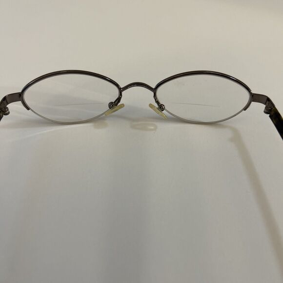 Liz Claiborne Gold Half-Rim Metal Crystal Eyeglass FRAMES - L327 0JM3 47-16-130 - Picture 6 of 16